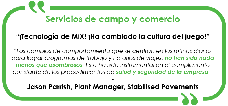 Spanish testimonial on field services from a satisfied customer of MiX by Powerfleet