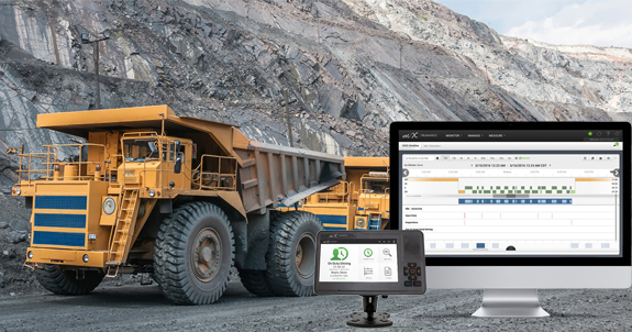 Heavy equipment showcasing mix fleet manager software