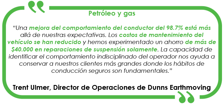 Spanish testimonial for MiX by Powerfleet services in the oil and gas sector